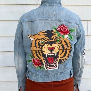 Denim tiger jacket